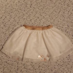 Cat & Jack White and Gold Skirt
